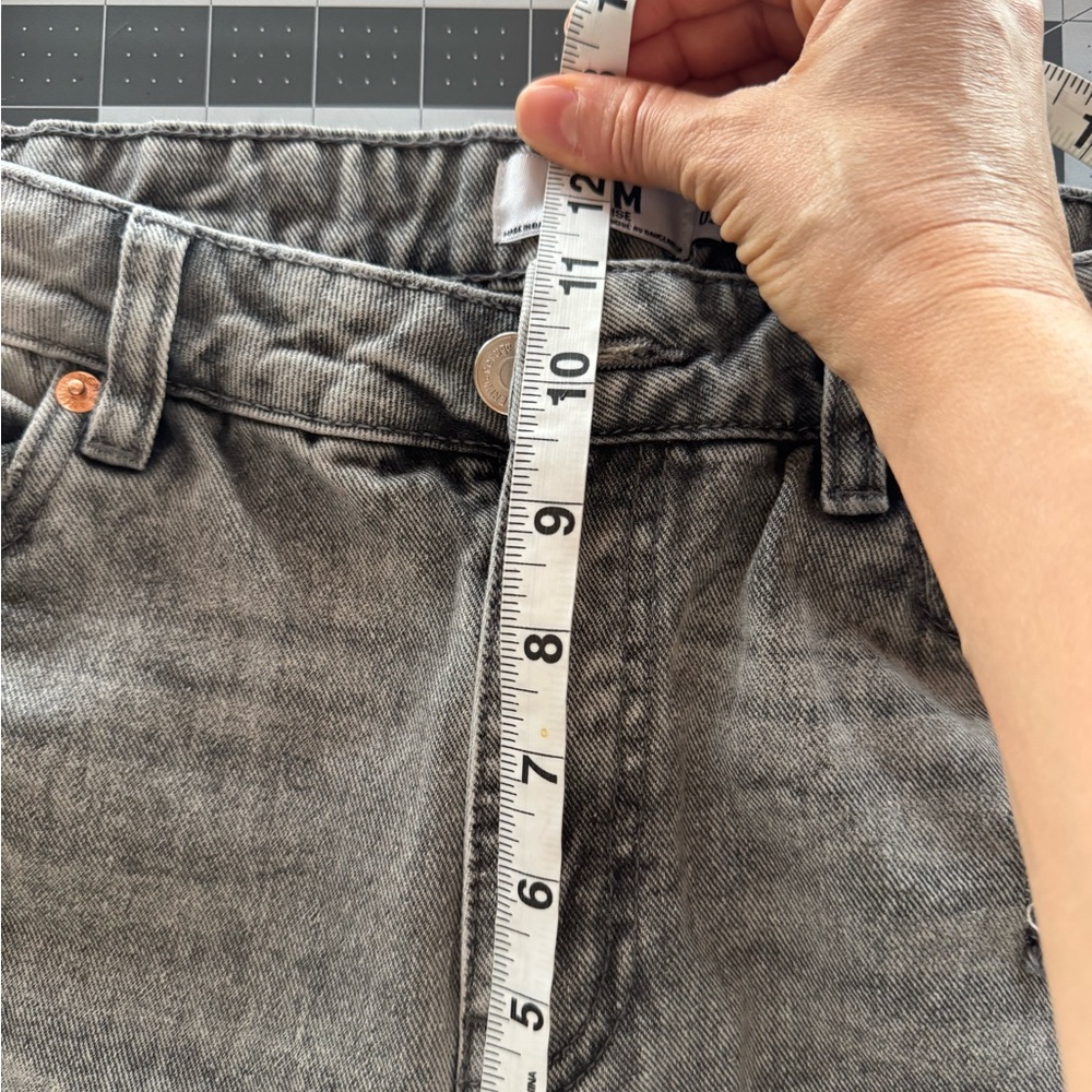 High Rise Distressed Gray Jeans - Picture 9 of 10